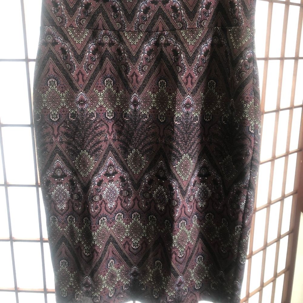 Paisley pencil skirt